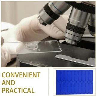 Tablero de secado para microscopio, soporte de plástico grueso para diapositivas de laboratorio, estante de almacenamiento con diseño multicapa ventilado que acelera el proceso, 4 Uds.