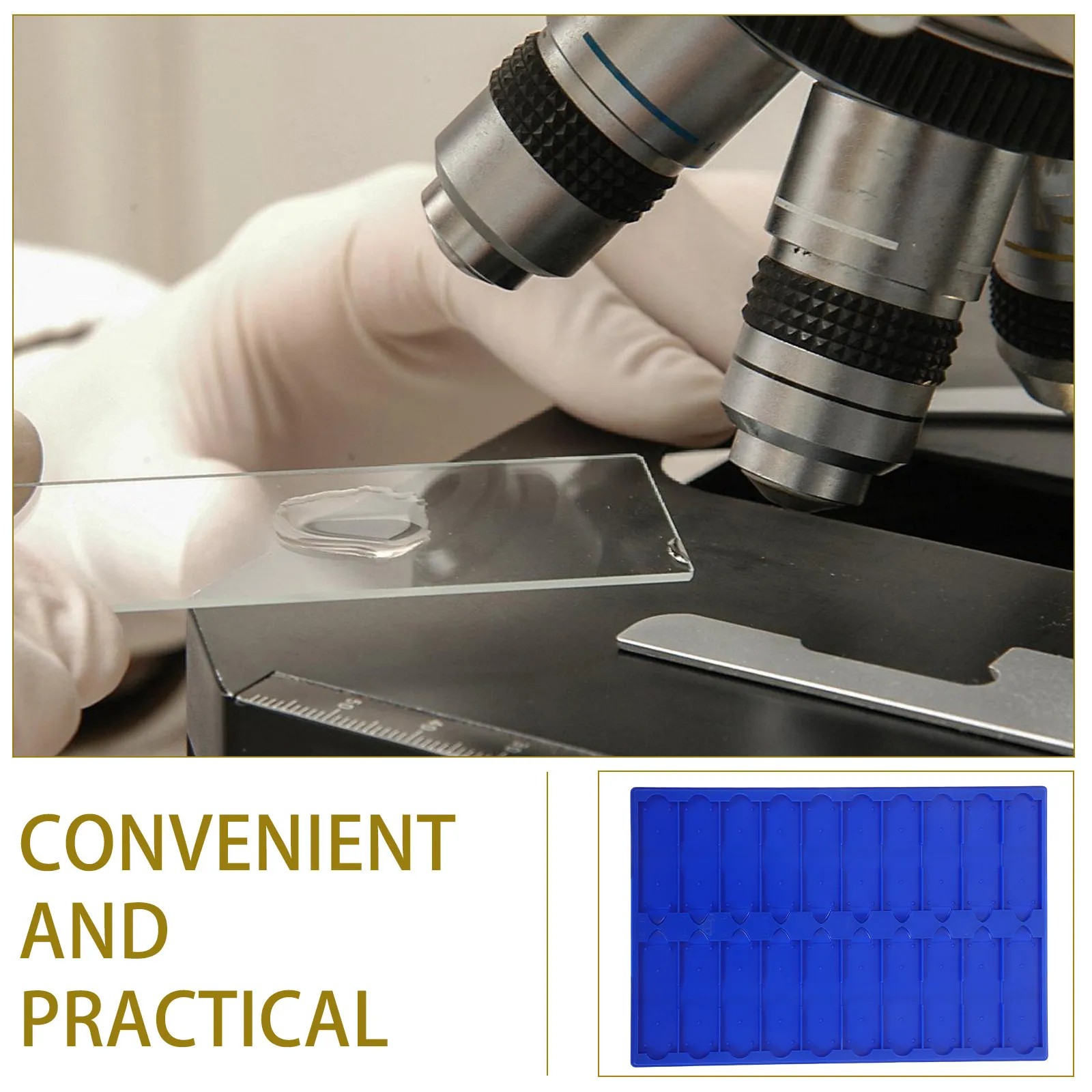 Tablero de secado para microscopio, soporte de plástico grueso para diapositivas de laboratorio, estante de almacenamiento con diseño multicapa ventilado que acelera el proceso, 4 Uds.