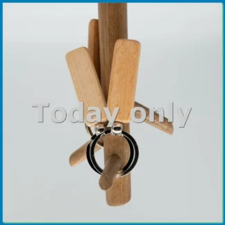 Lotes de 20 Llaveros de Madera Rectangulares para Grabar (Ancho: 0.7 Pulgadas) - ABAM