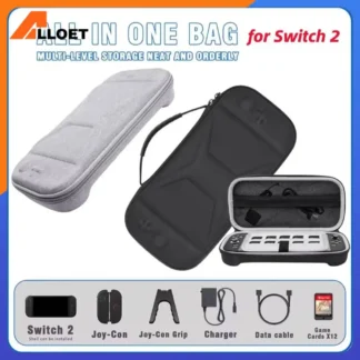Nuevo Estuche de transporte EVA para Switch 2, bolsa de almacenamiento portátil, bolso con cremallera antiarañazos para consola Switch 2 y accesorios