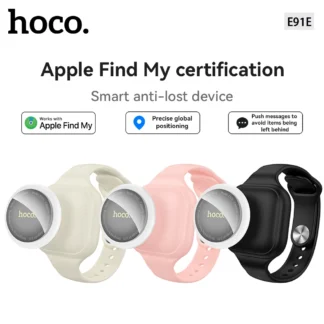 HOCO E91E Mini etiqueta de seguimiento GPS inteligente Compatible con iOS Apple Find My App recordatorio antipérdida llave de coche dispositivo localizador de mascotas para niños