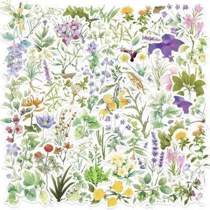 10/30/50 Uds. Kawaii INS pequeña flor adhesiva PVC pegatina estética papelería DIY decoración Scrapbooking suministros para niños