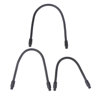 Manguera Metálica Flexible LED de 6mm de Diámetro, 20/25/30cm, Negra, Universal, para Lámparas de Mesa, Focos, Lámparas de Pie, DIY