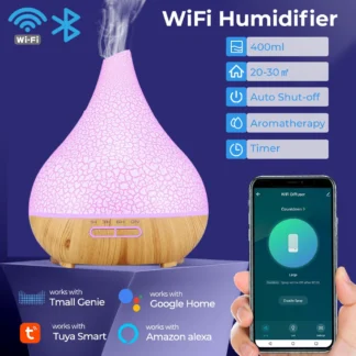 Humidificador inteligente Tuya WiFi, difusor de aceites esenciales, humidificadores de aire ultrasónicos para aromaterapia, difusor de Aroma que funciona con Google Home
