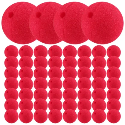 ABNP 60 Piezas Narizes de Payaso Rojo Narizes de Cosplay Narizes de Espuma para Halloween Navidad Carnaval Disfraz Vestir