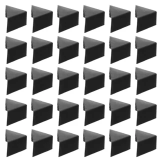 200 Protectores de Esquinas de Plástico Negro para Marcos de Fotos, Puertas de Madera, Armarios, Cajas de Envío, Protección de Bordes