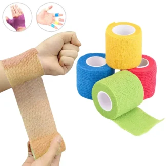 Cinta de envoltura atlética autoadhesiva, vendaje elástico Elastoplast, Protector deportivo, rodilla, dedo, hombro, accesorios de tatuaje, 10cm, 4,8 m