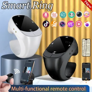 Nuevo anillo inteligente anillos multifuncionales Control remoto 5,3 BT página desplazamiento vídeo volteo Auto-Like, toma fotos para teléfonos inteligentes