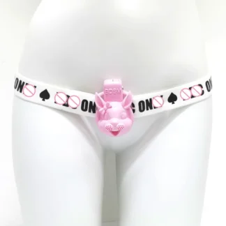 Jaula de castidad masculina ajustable, dispositivo antiapagado con banda elástica, Juguetes sexuales Sissy, anillo para escroto, anillo para pene masculino, cinturón auxiliar