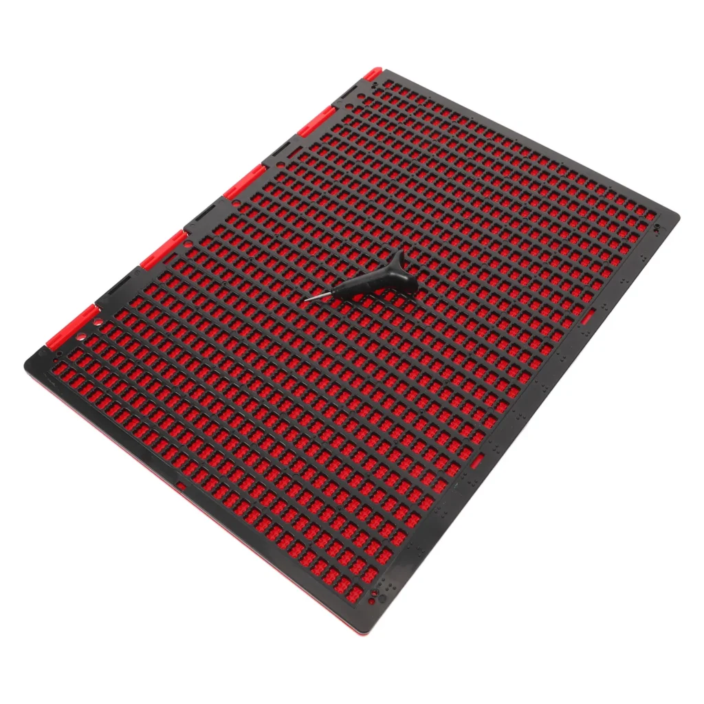 1 Juego de tablero de escritura Braille de plástico, grueso, 27 líneas, 30 celdas, gran capacidad, bolígrafo Braille portátil, herramienta de aprendizaje de escritura para principiantes