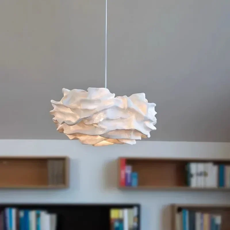 Candelabro italiano minimalista en forma de nube para sala de estar, accesorios de iluminación artísticos minimalistas modernos de estilo francés para comedor y dormitorio