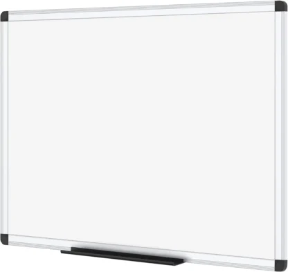 Pizarra Magnética Blanca de 48x36 Pulgadas con Marco de Aluminio Plateado, Pizarra de Borrado en Seco para Oficina o Uso Doméstico