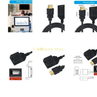 B0KF DURABILIDAD HDMIS Extensión Cable Resolución clara compatible para entretenimiento para automóviles