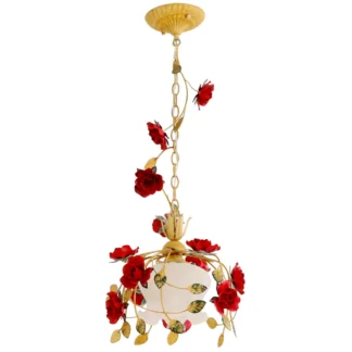 Candelabro de flores pastorales americanas, restaurante romántico francés, bar, mostrador, dormitorio, guardarropa, balcón, lámpara de princesa de flores retro