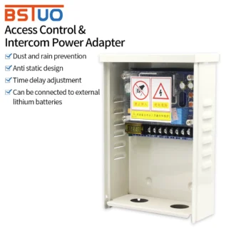 Raniproof-Interruptor de fuente de alimentación de Control de acceso DC 12V, salida 5A, entrada de AC110V-240V, adaptador de proveedor de fuente de alimentación para intercomunicador de vídeo