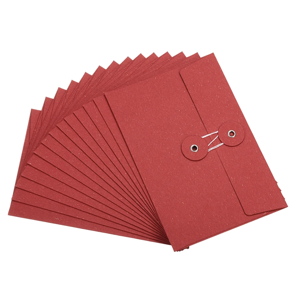 Sobres para tarjetas de regalo con cierre de cordón, tarjeteros de Navidad, sobres para tarjetas de visita de felicitación para fiesta de invitaciones, 5-20 piezas
