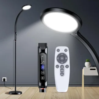 Lámpara de Terapia de Luz Solar LED de 11000 Lux Sin Rayos UV con Brillo Ajustable y Diseño de Piso Retráctil