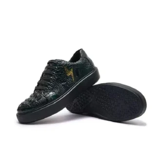 2025 nueva llegada moda piel de cocodrilo zapatos casuales hombres, zapatillas de deporte de cuero genuino masculino pdd664