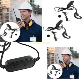 Fuertes auriculares Radio bidireccionales PVC gancho seguro para oreja 2 uds para UV5R BF888S mejor venta