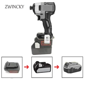 Adaptador convertidor ZWINCKY para batería de iones de litio Hitachi/Hikoki de 18 V BSL1830, también compatible con herramientas eléctricas de litio Dewalt de 18 V y 20 V.