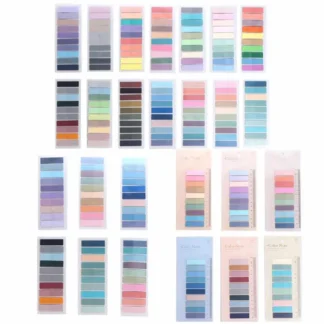 Juego de Etiquetas Adhesivas para Índice, Resistentes al Agua, Transparentes, Marcadores de Páginas, Etiquetas de PET, Etiquetas Adhesivas para Anotaciones