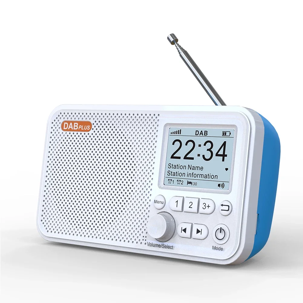 C10 Radio portátil con pantalla LCD, reloj despertador, DAB, DAB + FM, compatible con Bluetooth, Radio de transmisión, compatible con tarjeta TF, reproductor MP3