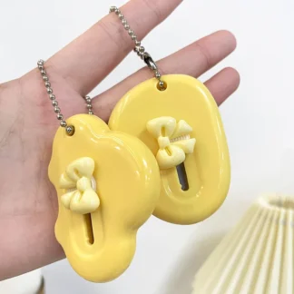 Mini cuchillo de utilidad para arte con lazo amarillo, cuchillo de papel, cuchillo retráctil para desembalar paquetes exprés, regalo de papelería
