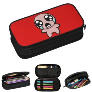 Estuches para lápices The Binding Of Isaac Pixel para estudiantes, caja para lápices escolares, bolsa para lápices de gran capacidad