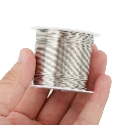 1 rollo de acero inoxidable 0,2 0,3 0,4 0,5 0,6mm hilo de línea de alambre para abalorios cable fuerte diámetro pulsera cadena DIY fabricación de joyas