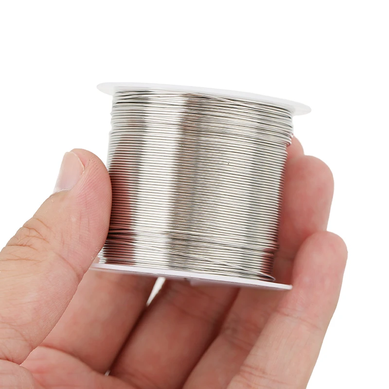 1 rollo de acero inoxidable 0,2 0,3 0,4 0,5 0,6mm hilo de línea de alambre para abalorios cable fuerte diámetro pulsera cadena DIY fabricación de joyas