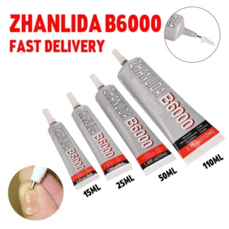 Adhesivo Superfuerte B6000, Resina Epoxi de 15-110 ml para Joyería, Madera, Metal, Papel, Vidrio, Plástico, Tela, Manualidades Escolares y de Oficina