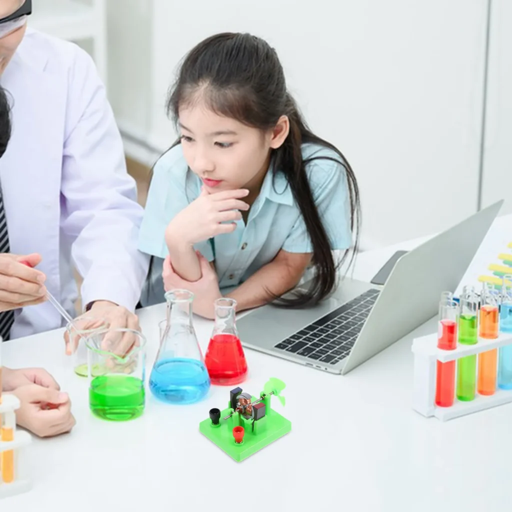 Aparato Experimental de Motor de Corriente Continua para la Enseñanza de Física Escolar, Kit de Exploración de la Función del Motor Eléctrico para Laboratorios de Ciencias