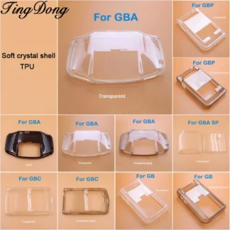 1 funda protectora transparente TPU carcasa de cristal suave para GB GBA GBC GBP GBA SP carcasa de consola