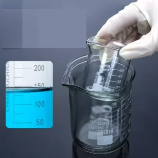 Juego de vasos de vidrio de 5 uds., vaso medidor de laboratorio de vidrio de borosilicato de 5/10/25/50/100ml, cristalería, juego de vasos de vidrio para laboratorio de estudio escolar