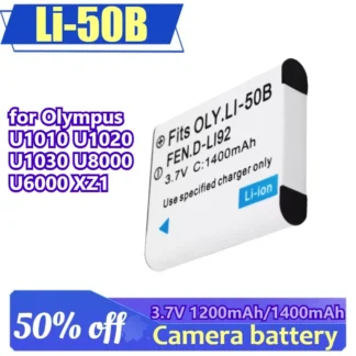 Li-50B para cámaras digitales Olympus U1010 U1020 U1030 U8000 U6000 XZ1, batería de 3,7 V 1200mAh/1400mAh