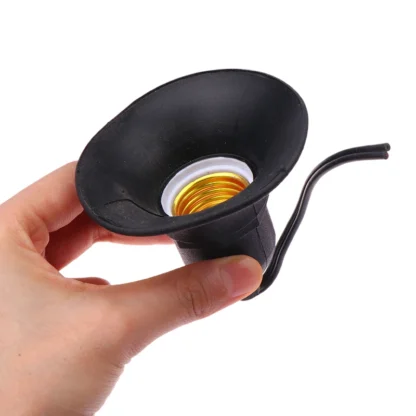 1/2 Uds negro/naranja E27 tornillo portalámparas lámpara de alta temperatura impermeable portalámparas adaptador de portalámparas