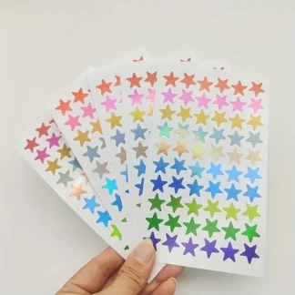 5 pegatinas de estrellas doradas/estrellas de colores, perfectas para manualidades, decoraciones de agendas y decoraciones de diarios.