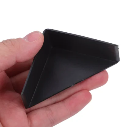 200 Protectores de Esquinas de Plástico Negro para Marcos de Fotos, Puertas de Gabinetes, Paneles de Madera, Cajas de Envío, Protección para Mudanzas y Embalaje