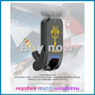 Mini amplificador portátil para auriculares de guitarra con batería de litio recargable y conector de audio giratorio, perfecto para práctica de guitarra-ABHG