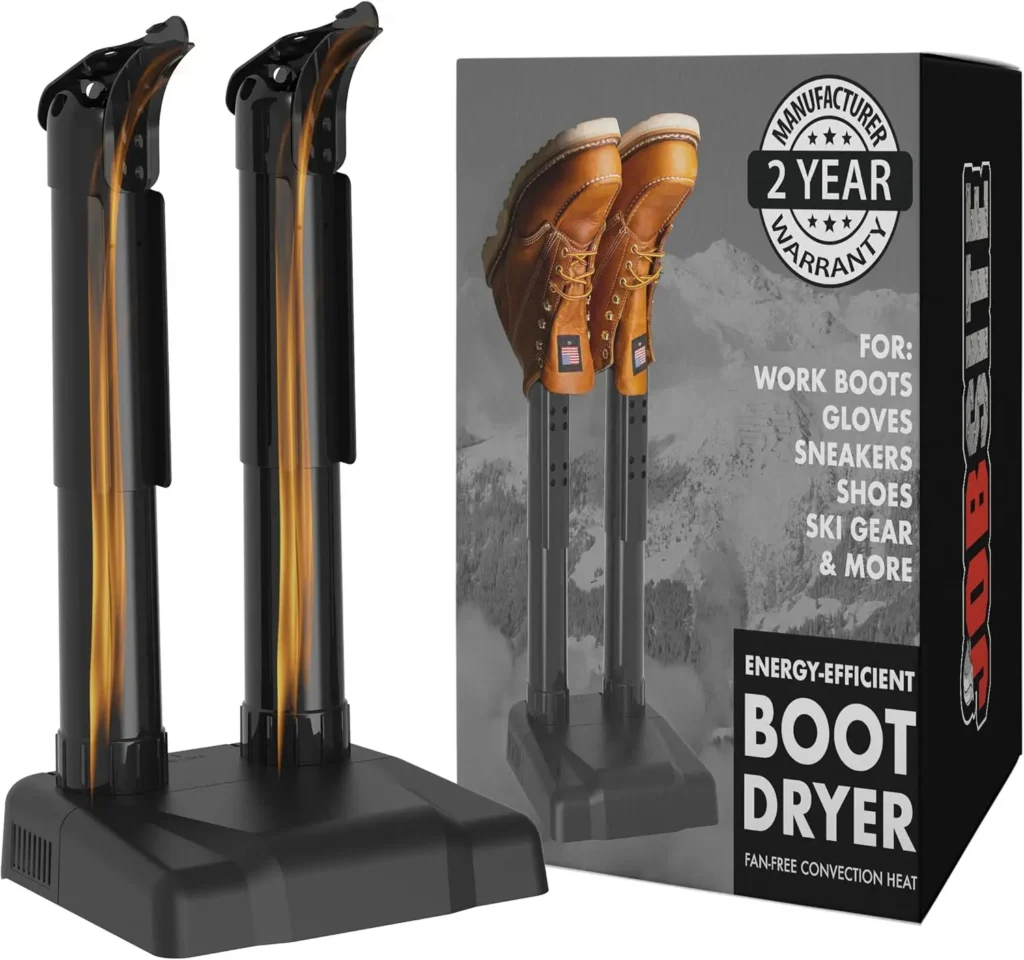Secador y Calentador de Botas Silencioso para Botas de Trabajo, Guantes y Zapatos - Convección sin Ventilador que Reduce el Olor