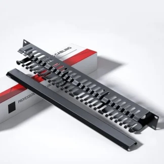 Gerente de gestión de cables de gabinete de red de rack de puerto de ranura de nivel 48 de 19 pulgadas 1u 24 de metal