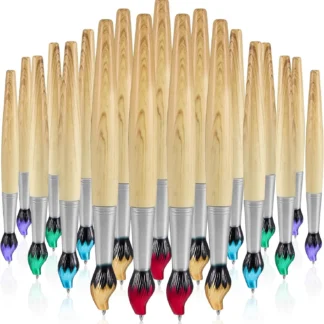 Pinceles Retráctiles de Bambú, Juego de 30 Piezas para Profesores de Arte y Fiestas Temáticas