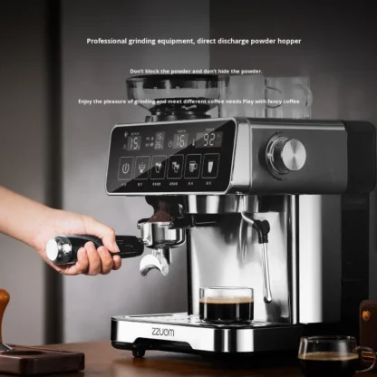Cafetera Espresso Totalmente Automática con Vaporizador de Leche, Pantalla a Color Inteligente, Molinillo Integrado, Todo en Uno para el Hogar