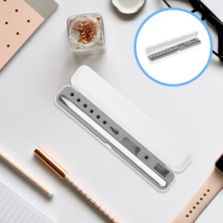 Estuche para Lápiz Óptico Compatible con Pencil 1 y 2 Generación, Exterior Mate de ABS, Interior de Silicona Suave, Funda Protectora para Lápiz Óptico