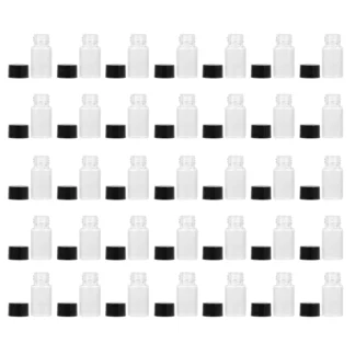 100 Botellas de Muestra de Vidrio Transparente de 3 ml, Botellas Pequeñas para Reactivos, Aceites Esenciales, Líquidos, Polvos, Laboratorio, Ciencia, Farmacia