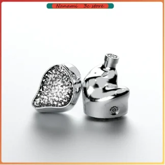 Nuevos Auriculares Intrauditivos EarAcoustic Audio VSA MAX con Diafragma de Titanio de Ancho Completo, Tesla Dynamic HIFI, Color Plateado Vacío, Modelo Stalker Monitor