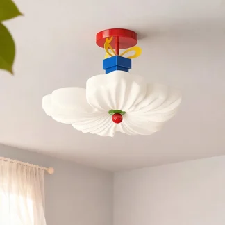 Luces de techo de flores para habitación de niños, caja de regalo colorida, lámpara de corona de flores, lámparas de techo modernas y cálidas para habitación de bebé, dormitorio de niño y niña