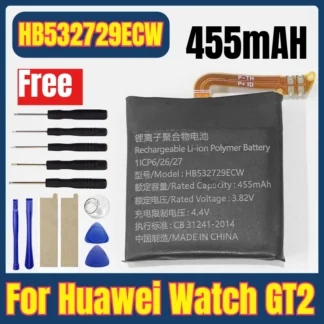 HB532729ECW 455mAh baterías de relojes inteligentes para Huawei Watch GT2 GT 2 46MM LTN-B19 + herramientas gratuitas