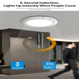 Luz de techo con sensor de movimiento inalámbrico magnético | Recargable con control remoto, funciona con pilas: armario/ducha/escaleras/Patio y más