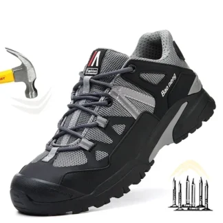 Zapatillas de trabajo de alta gama, zapatos con punta de acero, zapatos de seguridad para hombres, zapatos de trabajo a prueba de pinchazos, botas, calzado de seguridad indestructible a la moda